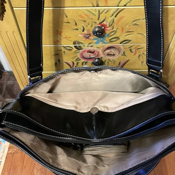 😀 GIANIBERNINI black leather bag 😀 - Picture 6 of 9